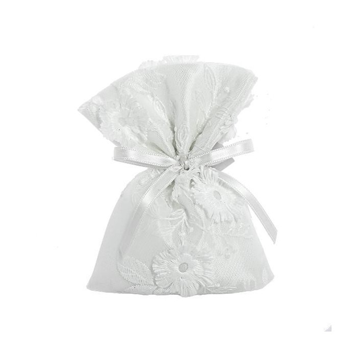 BUSTONE BASE TONDA RASO CON MACRAME' FIORE IN RILIEVO 7X12 -AVOR